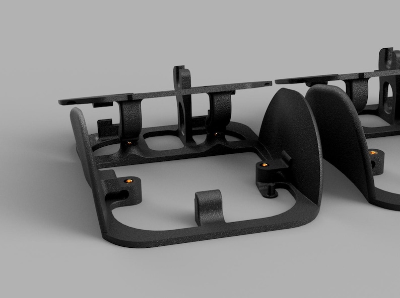 Close detail of the Hex Wing Raptor frame, button supports and curved finger rests